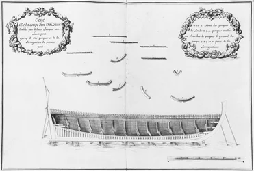 Sezione trasversale di una nave rivestita all